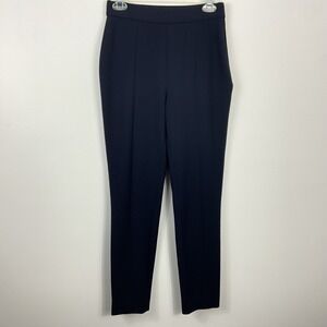 THE FOLD Navy Blue Tailored Crepe Slim Leg Ankle Pants Women's US 4 UK 8